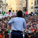 Elly Schlein of PD party attends demonstration in Rome