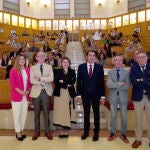 Celebración del V Congreso Internacional Life Hábitat de AEICE que inauguran el consejero de Medio Ambiente, Vivienda y Ordenación del Territorio, Juan Carlos Suárez-Quiñones; el concejal de Urbanismo y Vivienda del Ayuntamiento de Valladolid, José Ignacio Zarandona; el vicerrector de Infraestructuras, Patrimonio y Sostenibilidad de la Universidad de Valladolid, Julio Grijalba Bengoetxea; y la presidenta de AEICE, Estíbaliz González de la Serna
