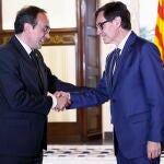 Presidente Parlament Josep Rull se reune con Salvador Illa (PSC)