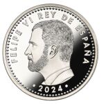 Anverso de la moneda conmemorativa de la proclamación de Felipe VI
