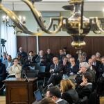 Vista general de la sala de la Audiencia de Sevilla donde se celebró el juicio de la pieza política del caso ERE