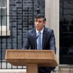 El primer ministro británico y líder "tory", Rishi Sunak