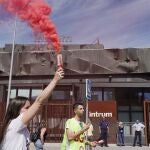 Protestas de los trabajadores de Intrum en Valladolid en defensa de su futuro