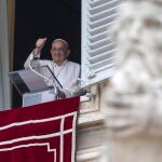 Pope Francis leads Sunday's Angelus prayer at the Vatican