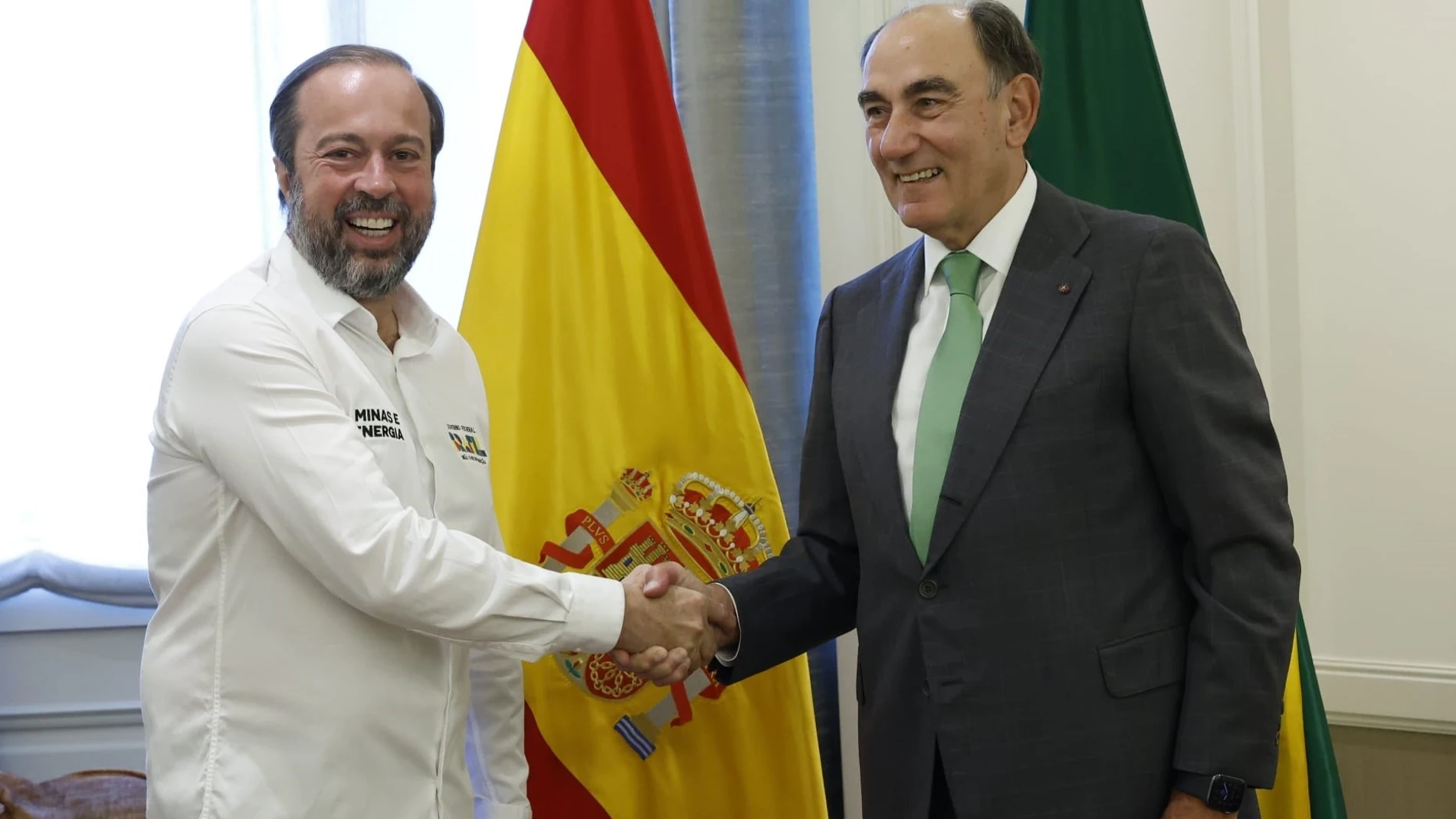 El presidente de Iberdrola, Ignacio Sánchez Galán, se reúne con el ministro de Minas y Energía de Brasil, Alexandre Silveira, en las oficinas de la energética en Madrid IBERDROLA 24/06/2024