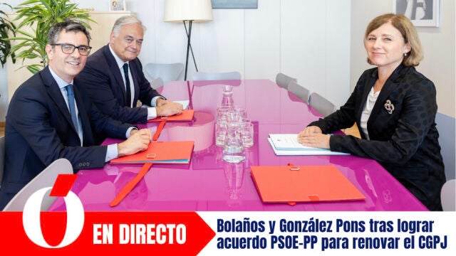 Bolaños y González Pons comparecen tras lograr acuerdo PSOE-PP para renovar el CGPJ