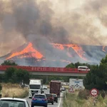MADRID.-Sucesos.- Importante incendio forestal en el Cerro del Viso