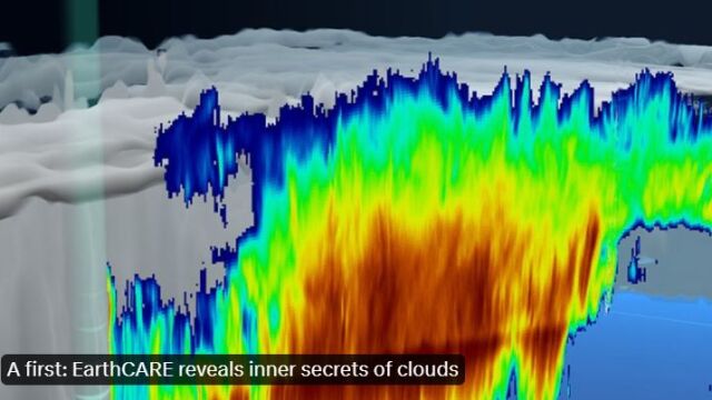 La misión "EarthCare" de la ESA revela secretos internos de las nubes