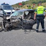 Aaccidente de tráfico en la A-12, en Legarda (Navarra)