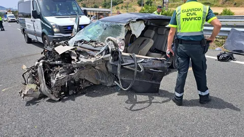 Aaccidente de tráfico en la A-12, en Legarda (Navarra)