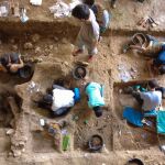 El abrigo de la Malia durante su excavació