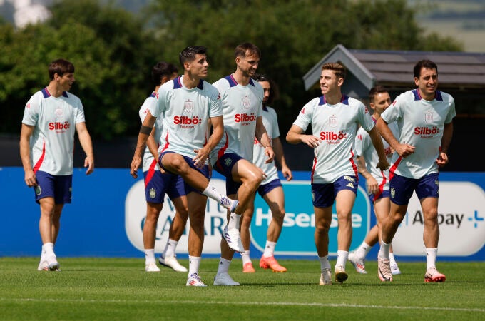 Entrenamiento de la selección española de fútbol