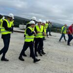 El secretario de Estado de Transportes y Movilidad Urbana, José Antonio Santano, visitando hoy las obras.