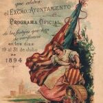 Cartel que anunciaba la Feria de Julio del Ayuntamiento de Valencia en el año 1894