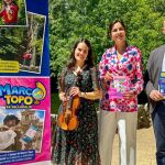 La concejala Blanca Jiménez durante la presentación de las visitas 'Jardines Musicales' y 'Marco Topo' 