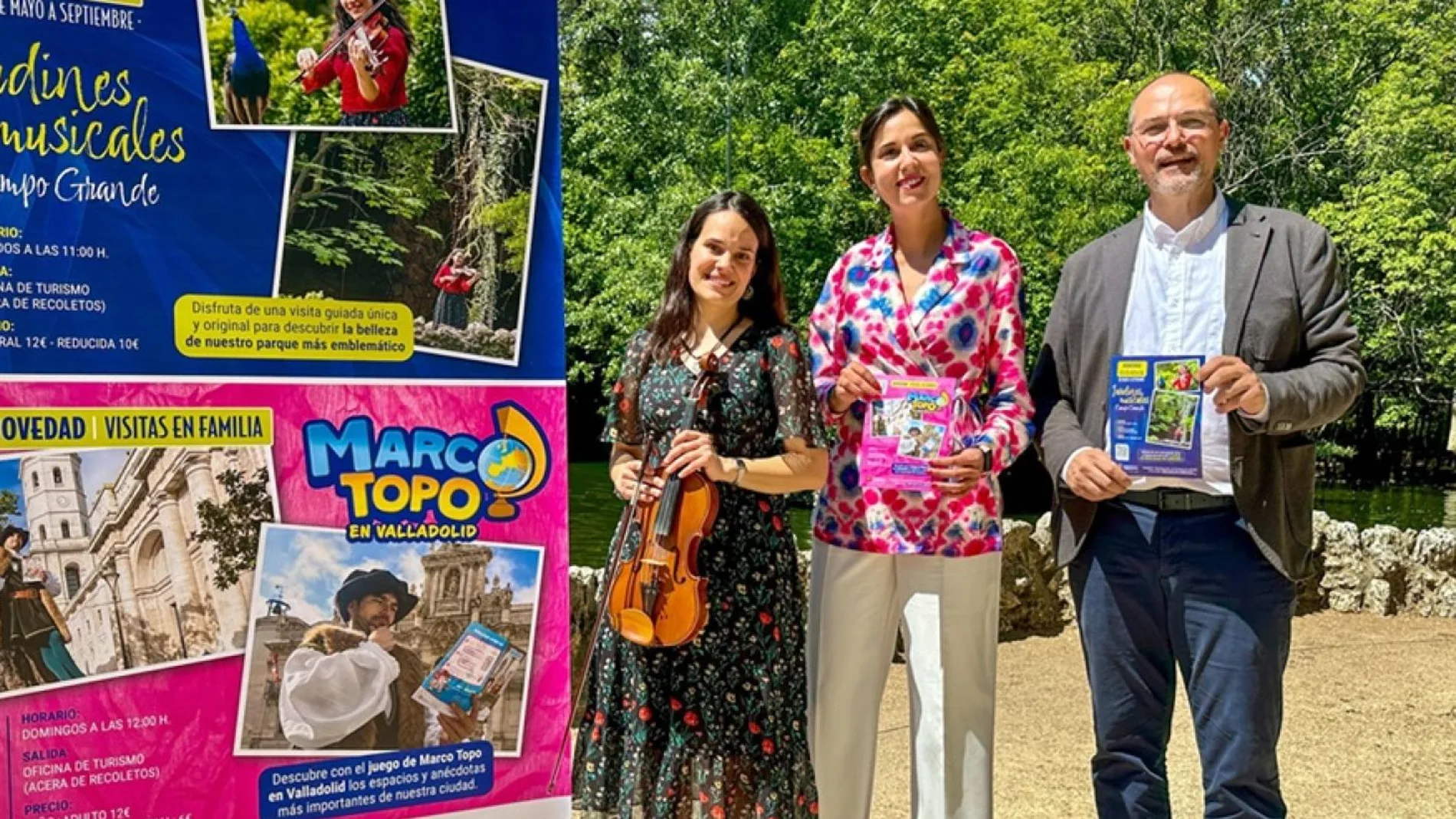 La concejala Blanca Jiménez durante la presentación de las visitas 'Jardines Musicales' y 'Marco Topo'