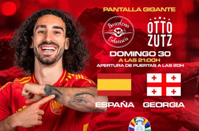 Barcelona vuelve a ver a la selección en pantalla gigante