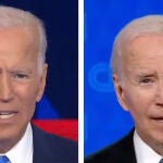 Joe Biden en 2019 y en el debate del pasado jueves