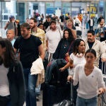 Llegada de turistas al aeropuerto de Málaga-Costa del Sol