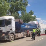 Choque mortal entre dos camiones en Monzón de Campos (Palencia)