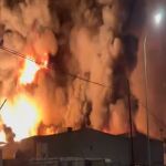 Imagen del incendio en Polinyà