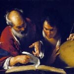 Eratosthenes enseñando en Alejandría. Una pintura de Bernardo Strozzi. 