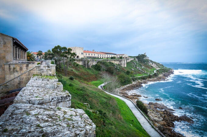 Exterior del Parador de Baiona.