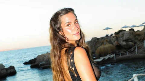 María Pombo con un espectacular look de invitada.