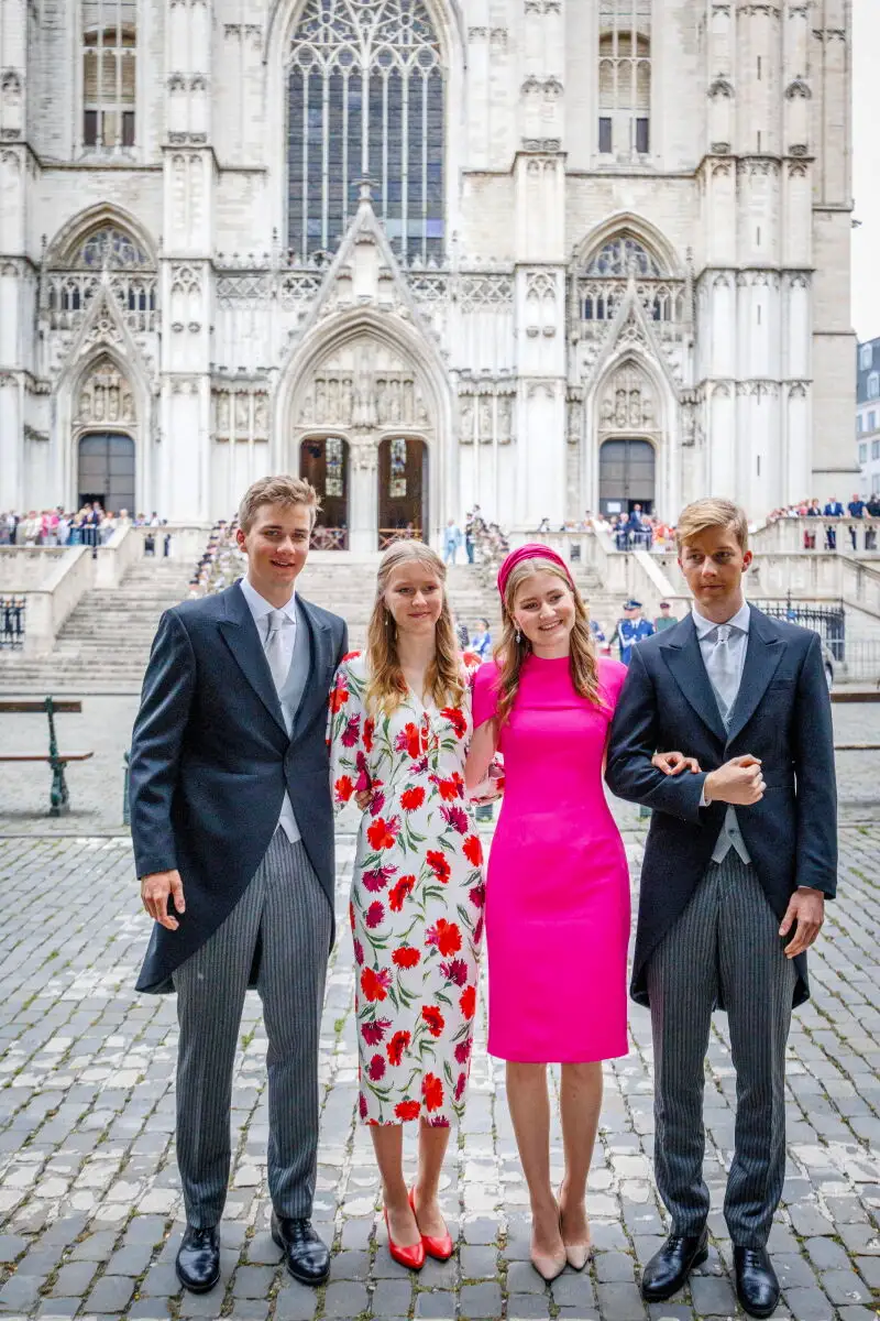 Belgium's royal family attends Te Deum mass on National Day in Brussels