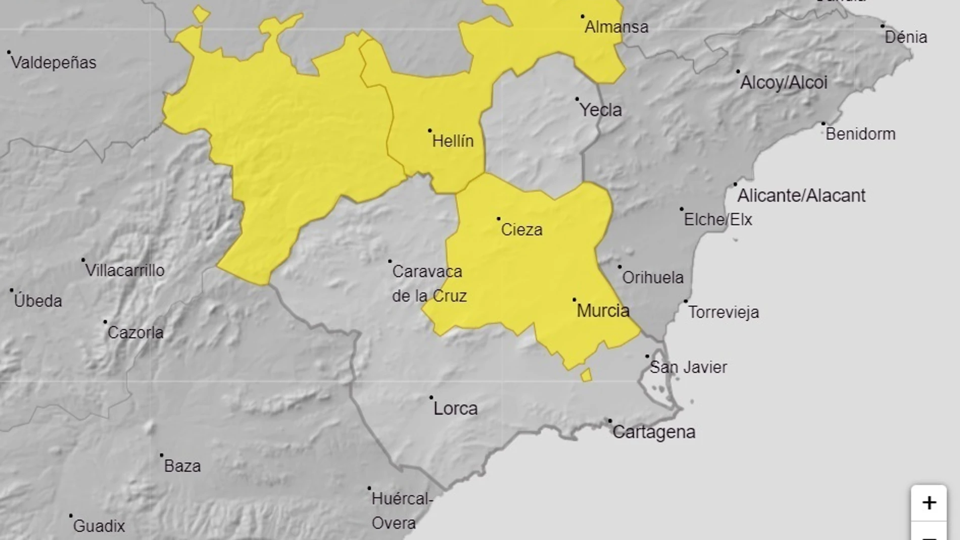 Meteorología activa el nivel amarillo por temperaturas que pueden alcanzar los 38º en la Vega del Segura