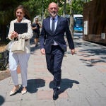 Joaquín Goyache, Rector de la Universidad Complutense de Madrid. Ambiente en los juzgados de plaza de Castilla hoy que declara ante el juez Begoña Gómez, la mujer del presidente del Gobierno Pedro Sánchez © Alberto R. Roldán / Diario La Razón. 05 07 2024