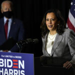 Kamala Harris habla en el Hotel DuPont en Wilmington, Delaware, en una imagen de archivo