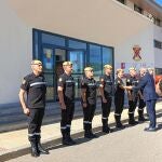 El delegado del Gobierno, Nicanor Sen, visita base militar del Quinto Batallón de Intervención en Emergencias de la Unidad Militar de Emergencias, ubicada en la localidad leonesa del Ferral del Bernesga