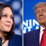 Kamala Harris y Donald Trump, en imágenes de archivo