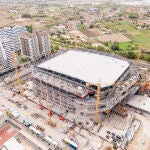 Los trabajos del Roig Arena se centran ahora en la cubierta y la fachada 