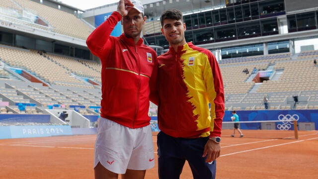 Rafa y Carlitos, en la Philippe Chatrier