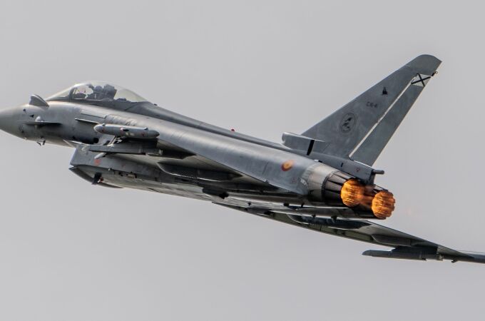 Un caza Eurofighter Typhoon