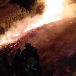Los bomberos luchan contra el fuego