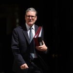 British Prime Minister Starmer leaves for his first Prime Minister's Questions