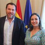 La alcaldesa de Palencia, Miriam Andrés, se reúne con el ministro Óscar Puente, para analizar el soterramiento de la capital palentina