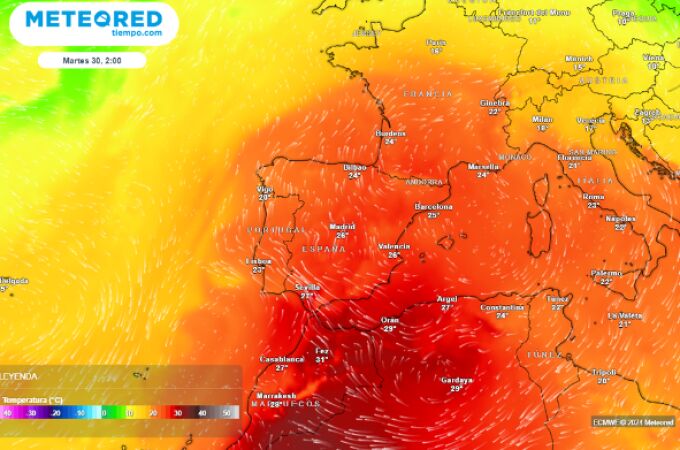 Los modelos de Meteored indican que la semana que viene volverá a haber una ola de calor africano