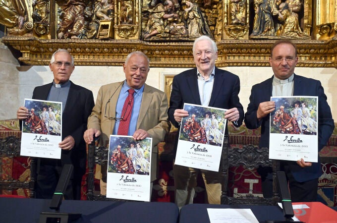 El consejero Gonzalo Santonja presenta la exposición junto a Méndez Pozo, Juan Álvarez y Carlos Izquierdo