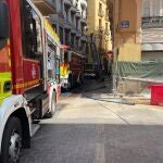 Valencia.- Sucesos.- Un incendio obliga a desalojar un edificio en el distrito de Ciutat Vella