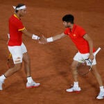 Nadal y Alcaraz celebran un punto ante González y Molteni