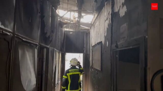 MADRID.-VÍDEO: Sucesos.- Arde sin heridos una nave dedicada a la instalación de telecomunicaciones en Villaviciosa de Odón