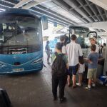 Imagen de archivo de un autobús en la estación. 