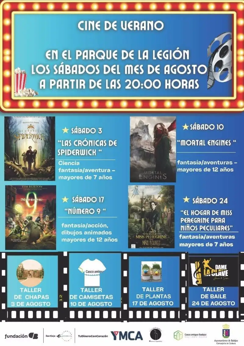 EXTREMADURA.-El cine de verano vuelve al Parque de la Legión de Badajoz con cuatro películas y talleres de ocio