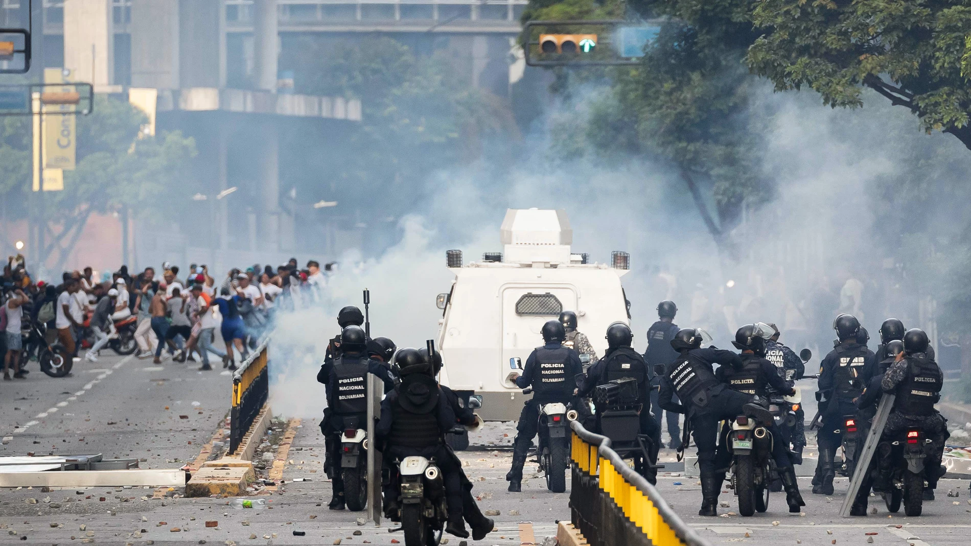 Protestas en Caracas contra los resultados de las presidenciales Protestas en Caracas contra los resultados de las presidenciales