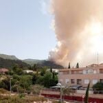 MURCIA.-AMP(2).- Sucesos.- Declarado un incendio forestal en la zona de la balsa del Valle Perdido, Murcia
