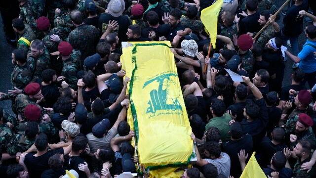 Funeral procession for late senior Hezbollah commander Fuad Shukr in Beirut